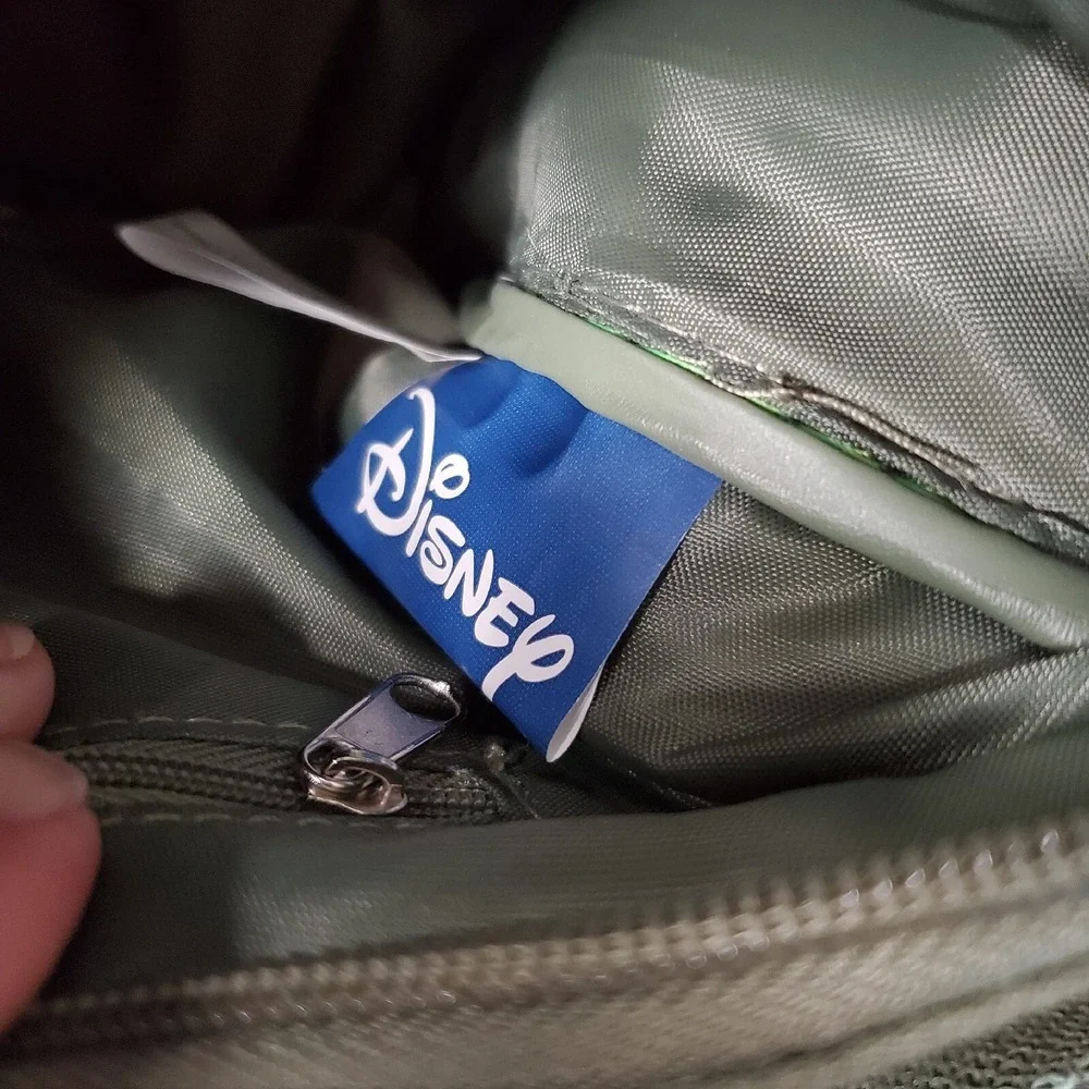 Disney Mickey Mouse All Over Zip Olive Army Green‎ Shoulder Bag Tote Kids Canvas